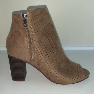 Francescas Brown Suede Booties